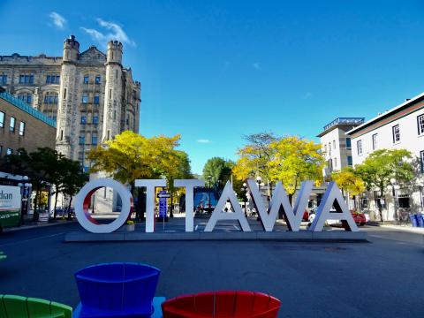 Ottawa sign in the market.